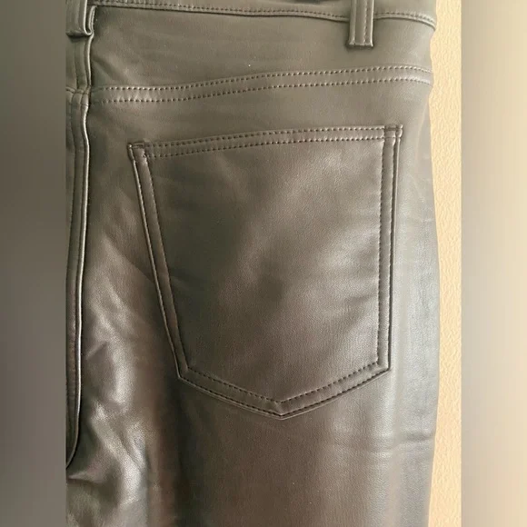 Soft Surroundings‎ Faux Leather Skinny Pants Black High Rise Women’s Size 10 NWT - Picture 7 of 8